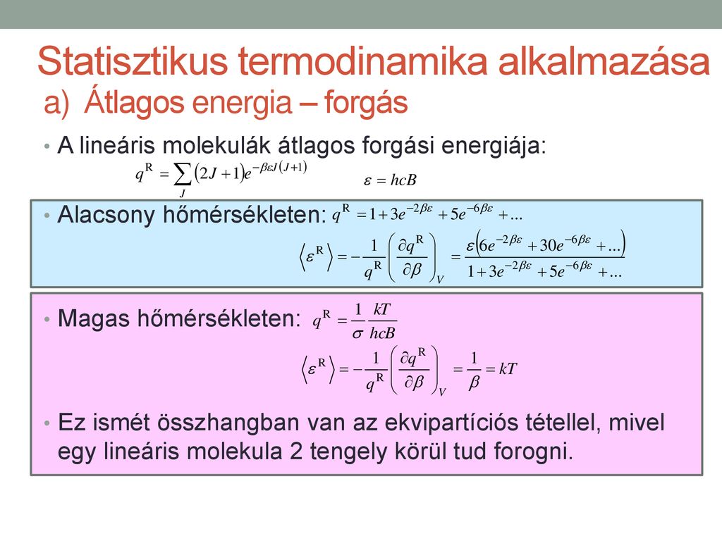 Statisztikus termodinamika alkalmazások ppt letölteni